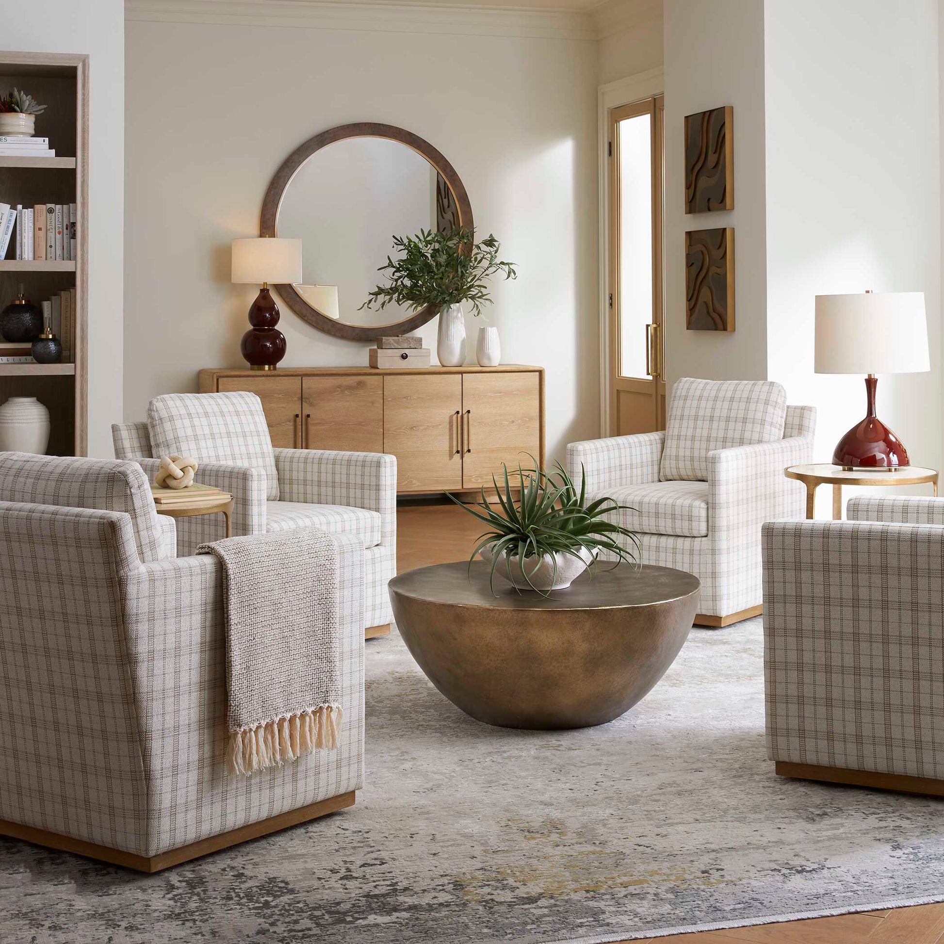 Uttermost Gilded Dome Gold Coffee Table