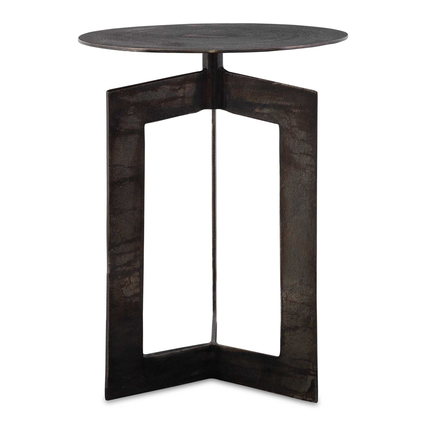 Uttermost Deltoid Gunmetal Accent Table