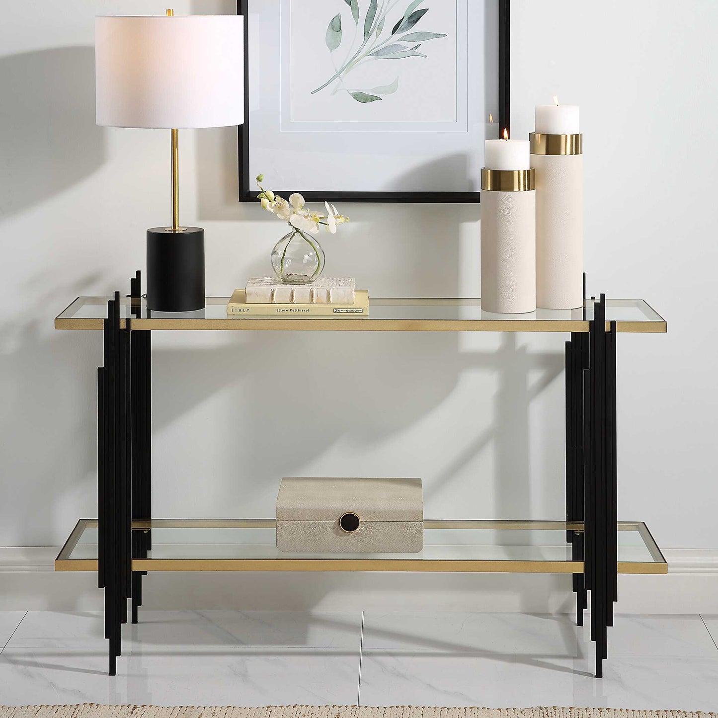 Uttermost Empire Cityscape Console Table
