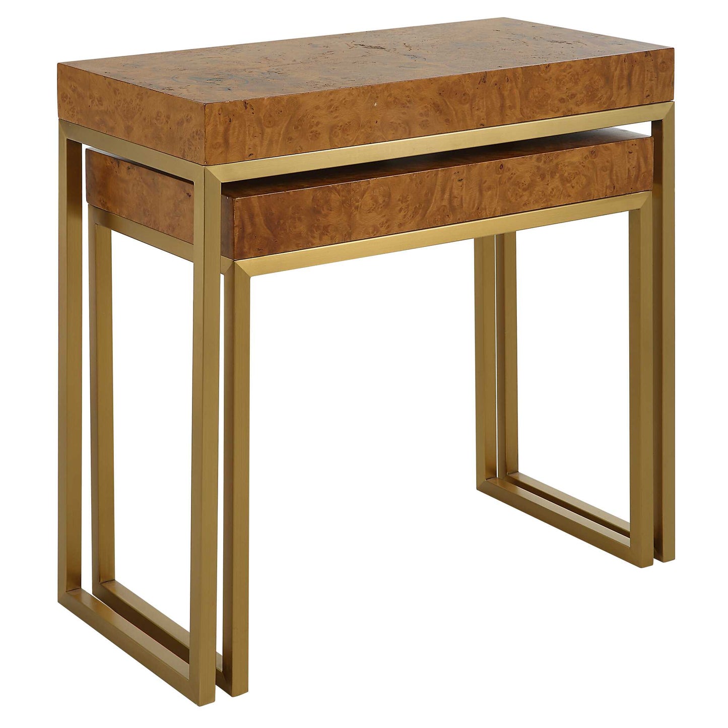 Uttermost Burl-esque Wooden Nesting Tables Set/2