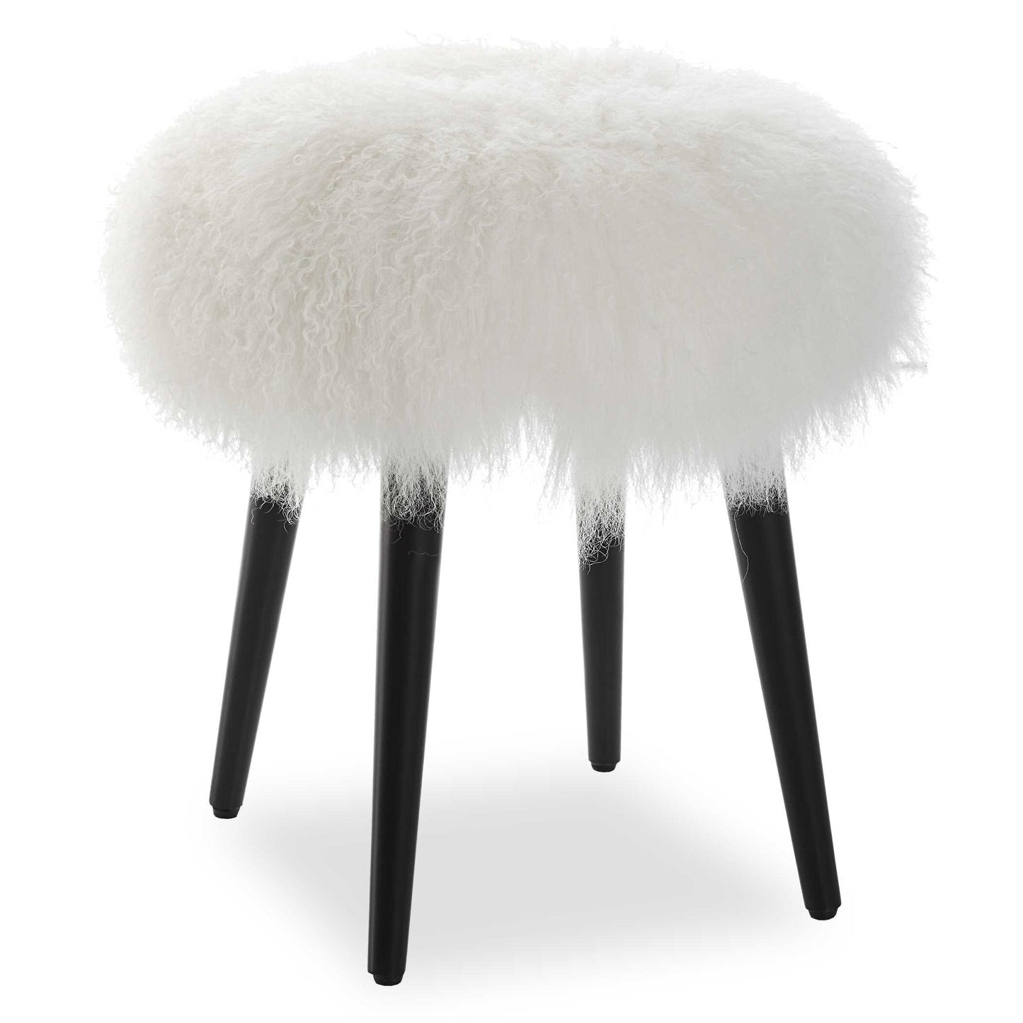 Uttermost Wooly Sheepskin Accent Stool