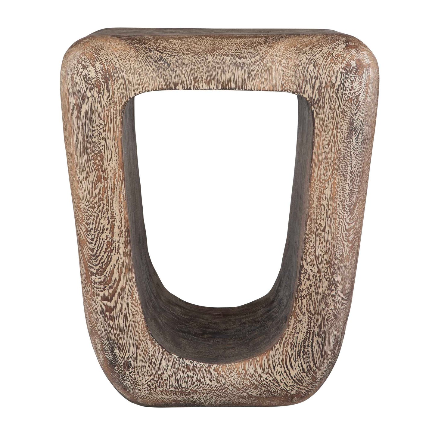 Uttermost Loophole Bleached Wash Accent Stool