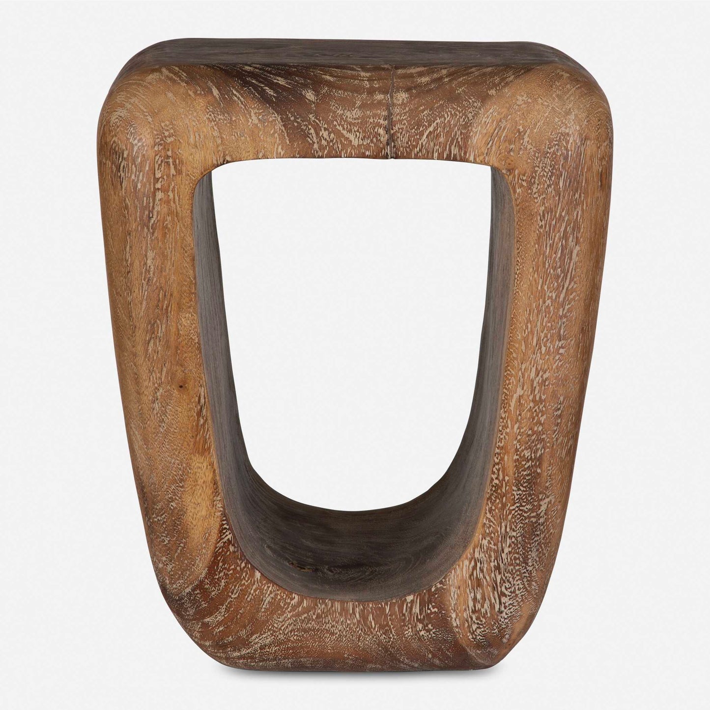 Uttermost Loophole Bleached Wash Accent Stool