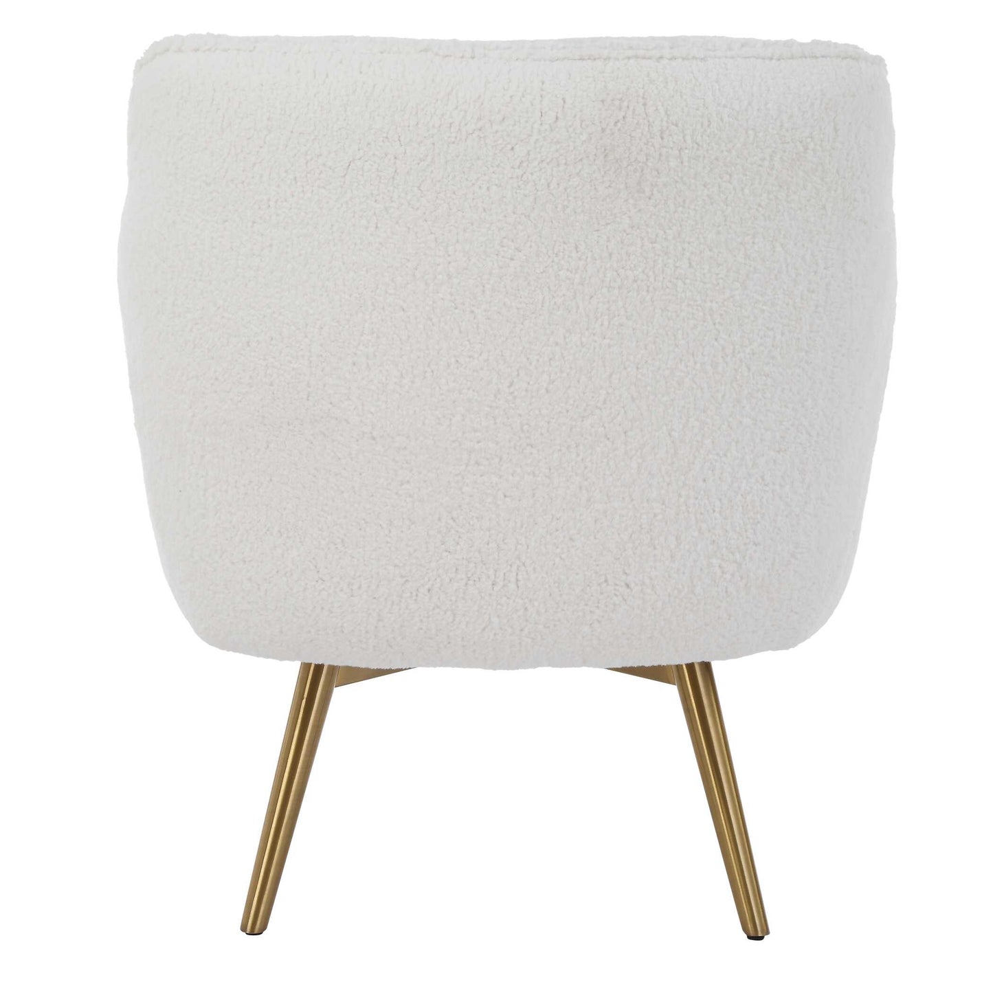 Uttermost Oasis White Swivel Chair