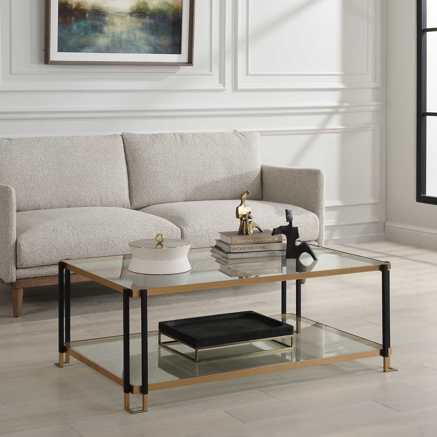 Uttermost Kentmore Glass Coffee Table