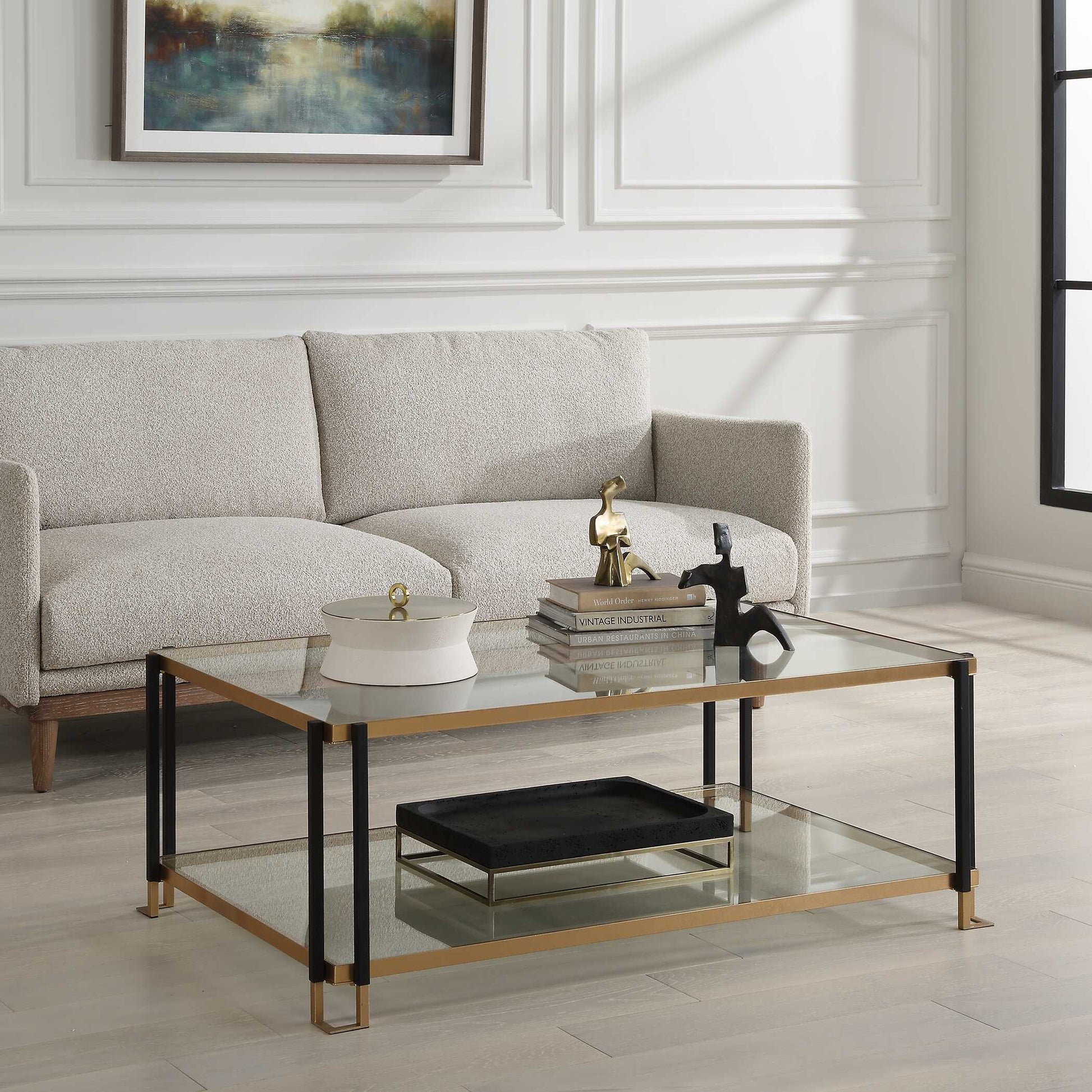 Uttermost Kentmore Glass Coffee Table
