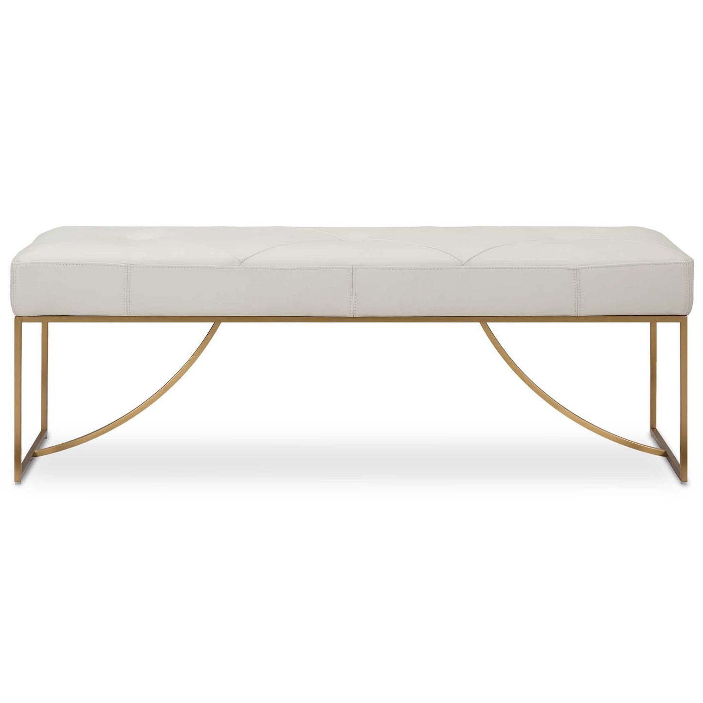 Uttermost Swale Ivory Leather Bench