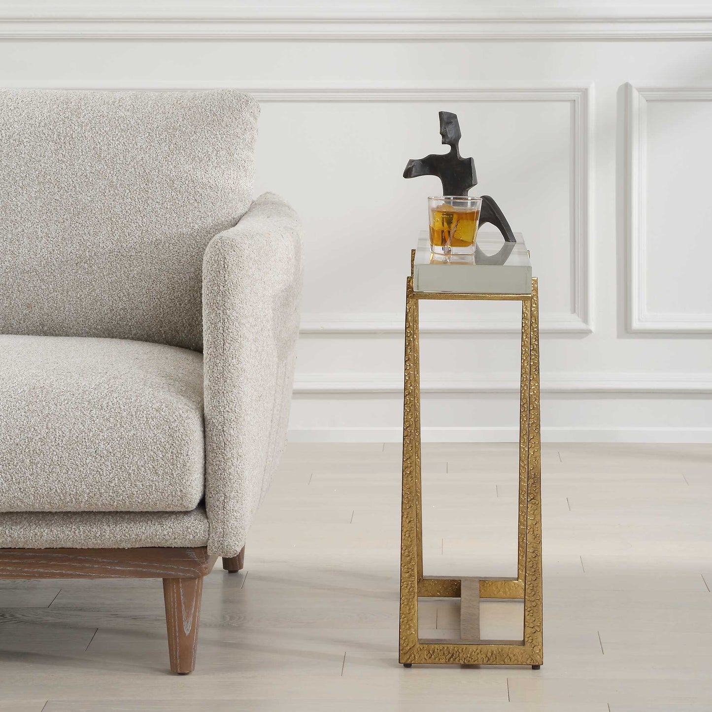 Uttermost Midas Thick Crystal Accent Table