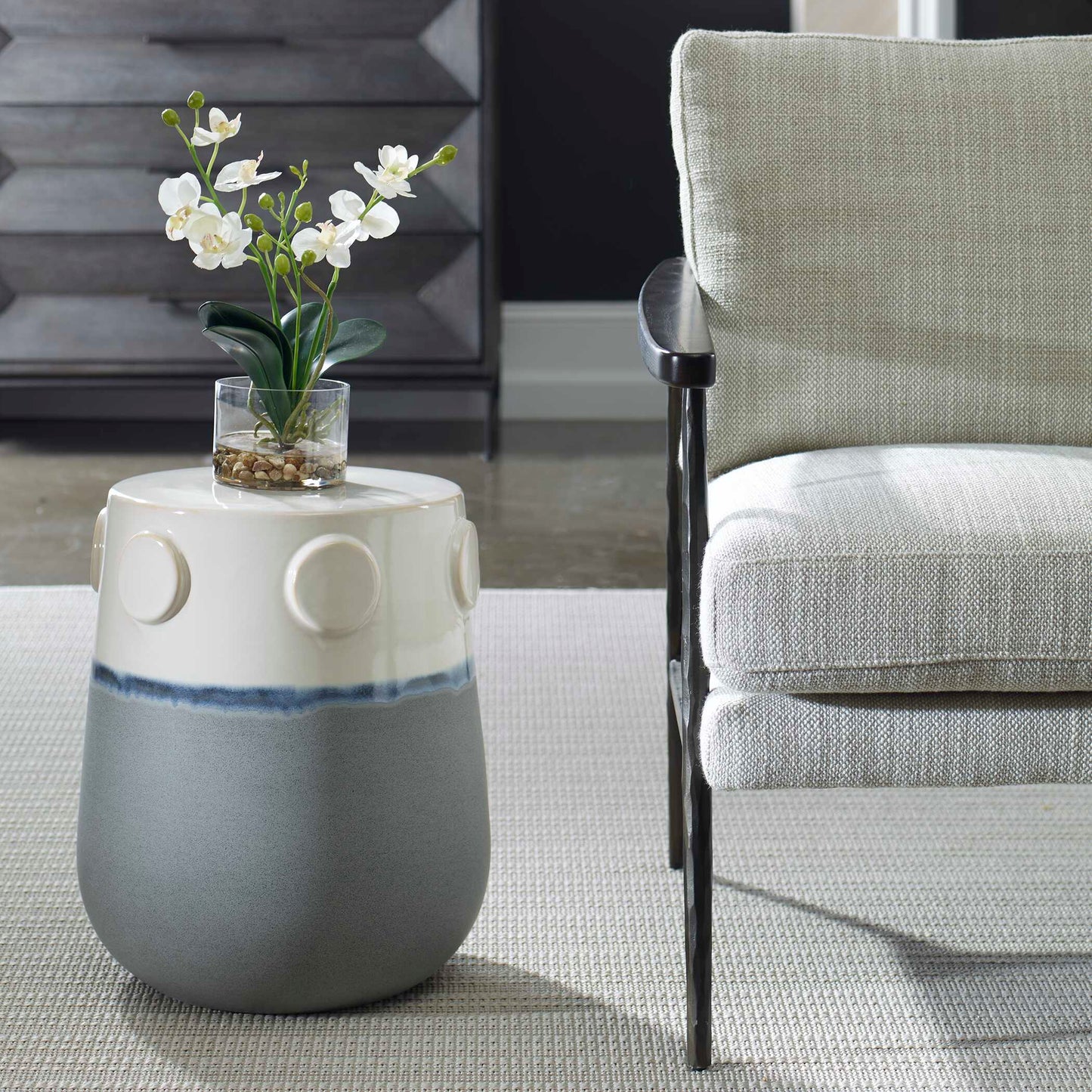 Uttermost Mulvane Ceramic Garden Stool