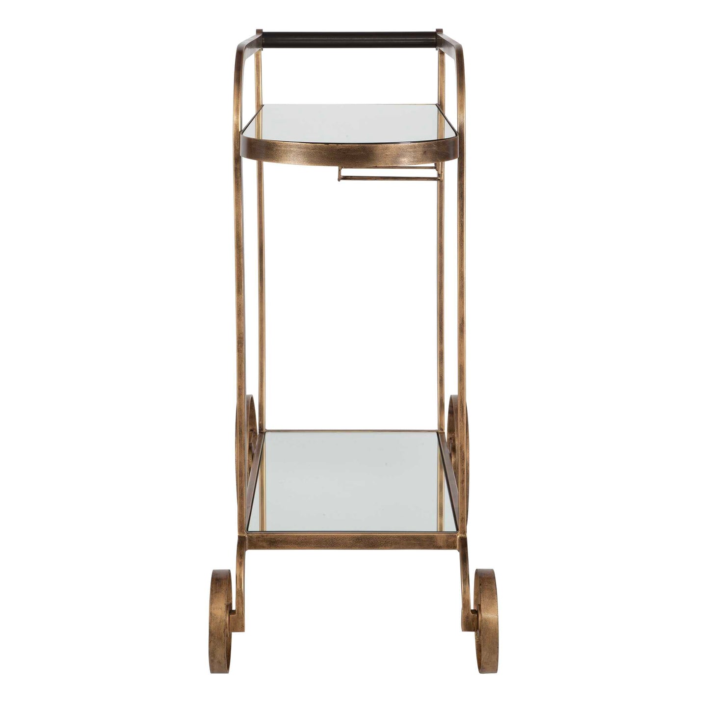 Uttermost Carrinho Antique Brass Bar Cart