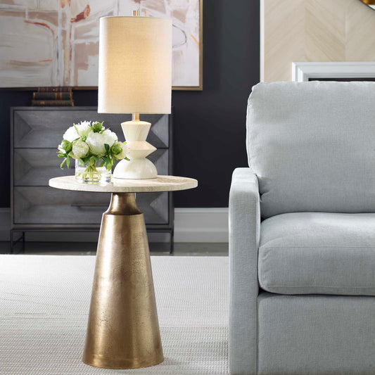 Uttermost Midsummer Antique Brass Accent Table