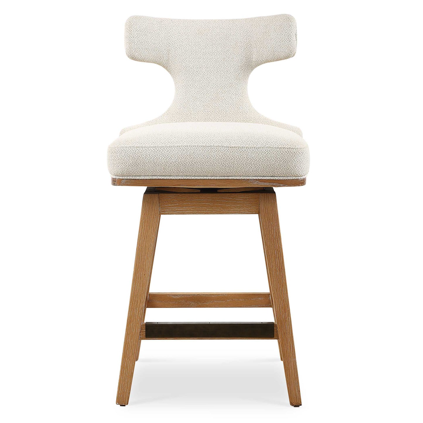 Uttermost Klismos Off-White Fabric Counter Stool