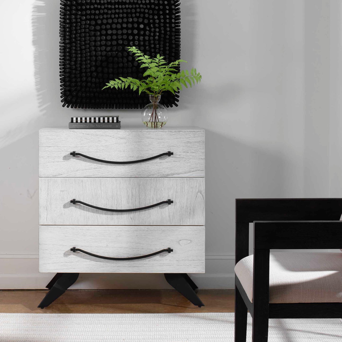 Uttermost Vivi 3 Drawer White Chest