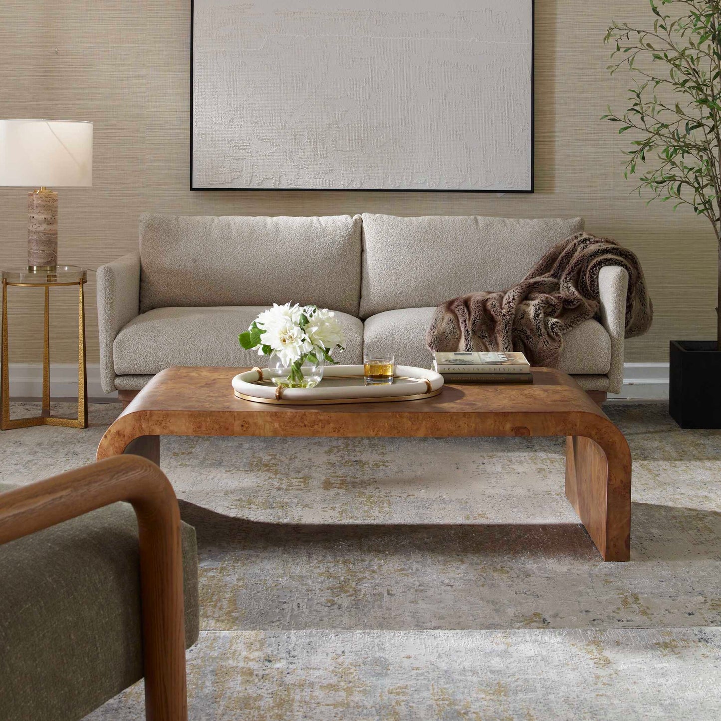 Uttermost Carraway Burl Wood Coffee Table