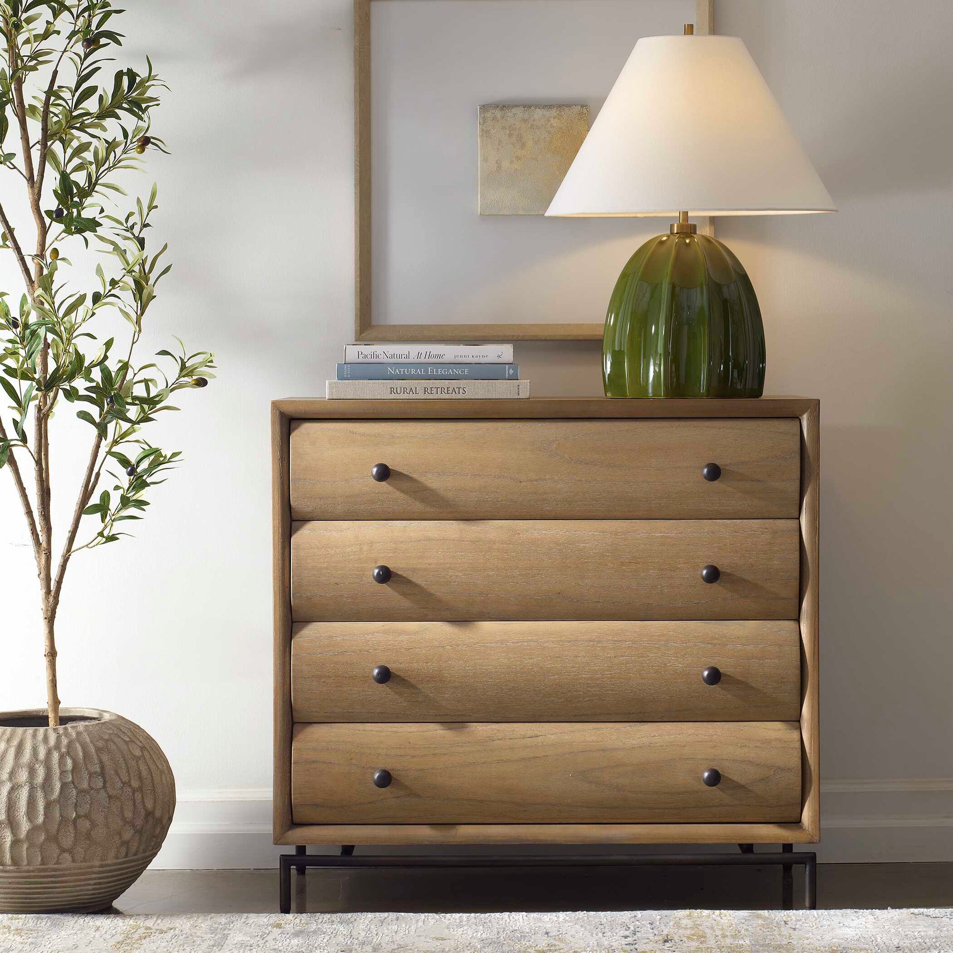 Uttermost Millard Curved 4 Drawer Chest