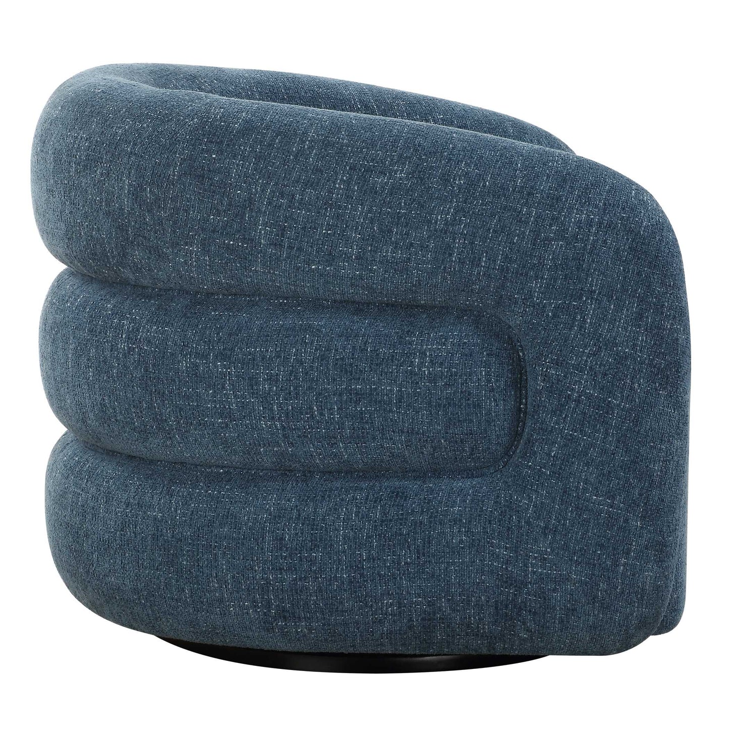 Uttermost Junie Blue Swivel Barrel Chair