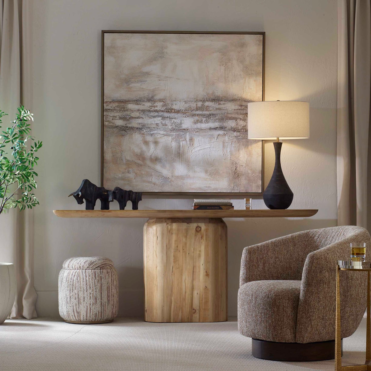 Uttermost Camerlin Reclaimed Oak Console Table