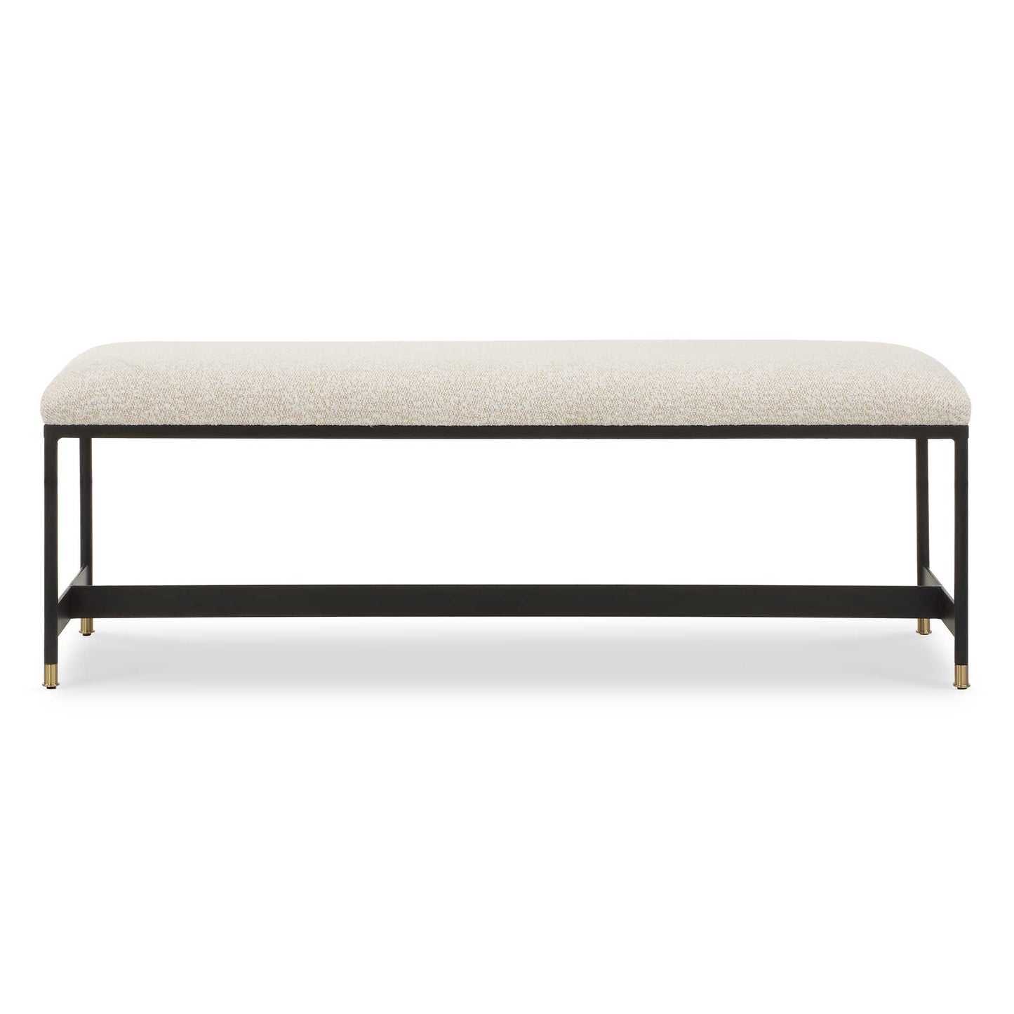 Uttermost Halston Upholstered White Bench