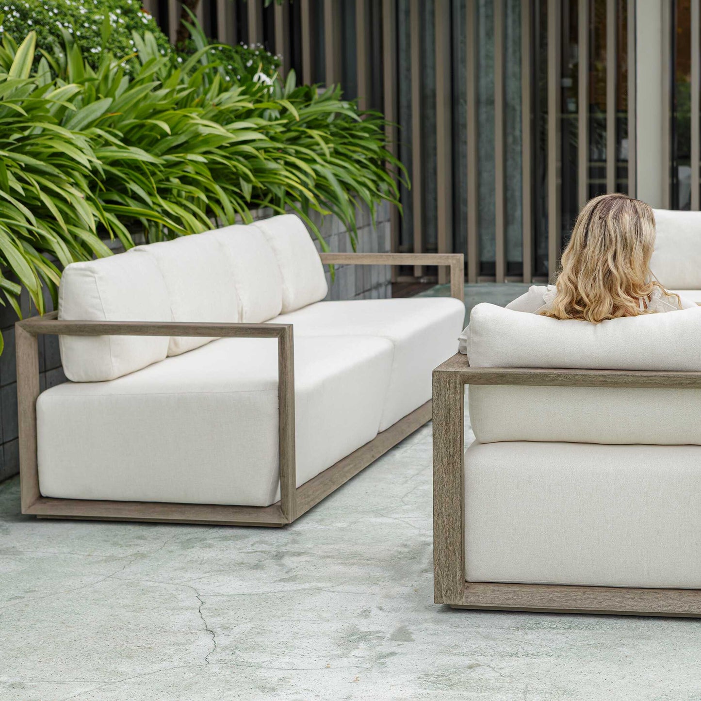 Uttermost Remsen Outdoor Gray Sofa