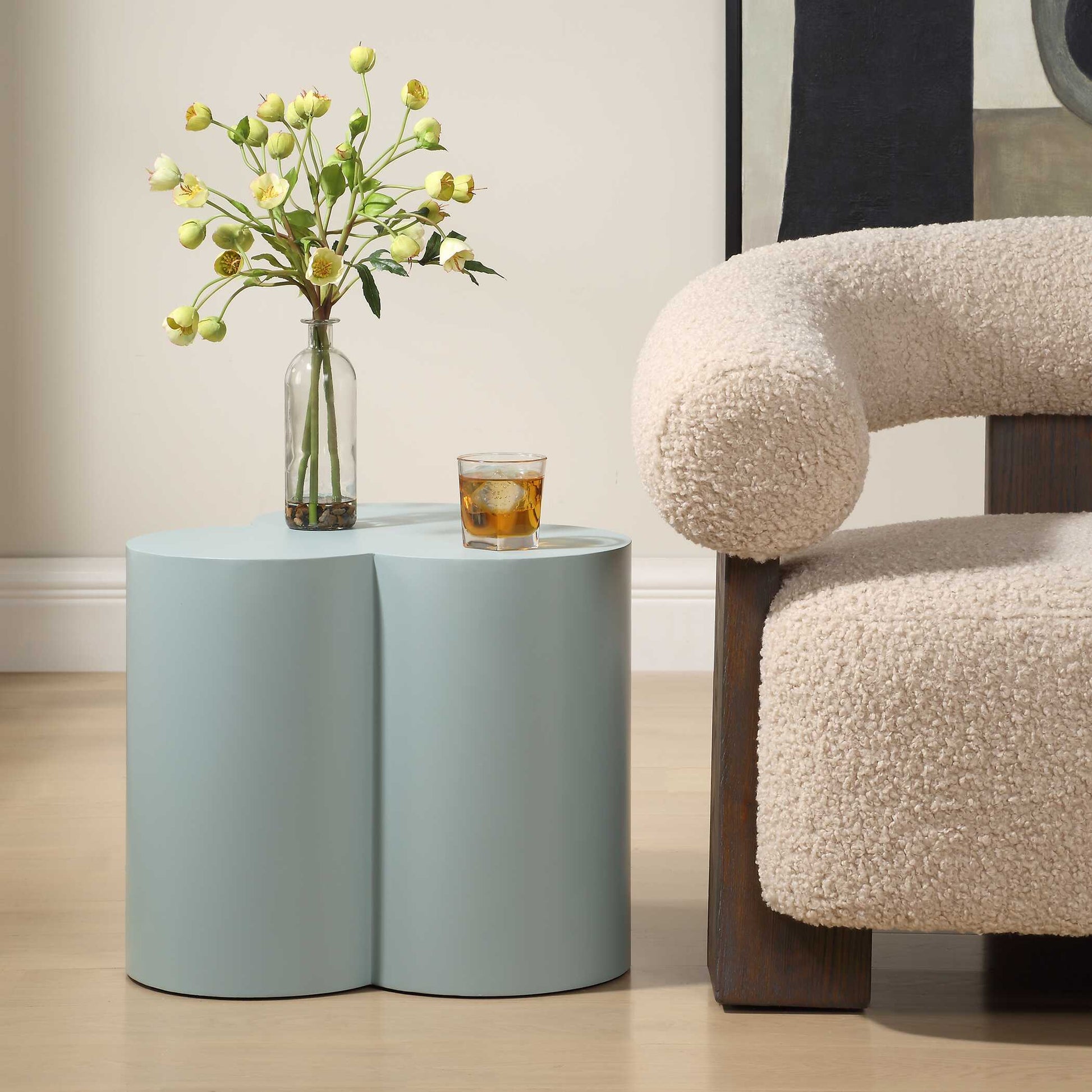 Uttermost Beven Outdoor Light Blue Accent Table