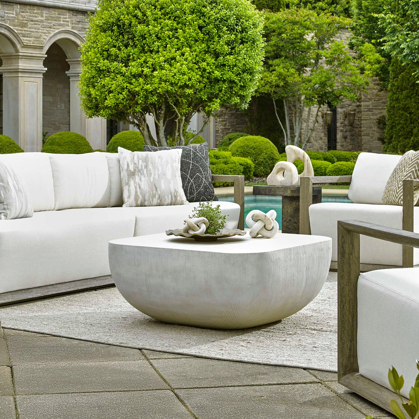 Uttermost Alma Concrete Outdoor Coffee Table