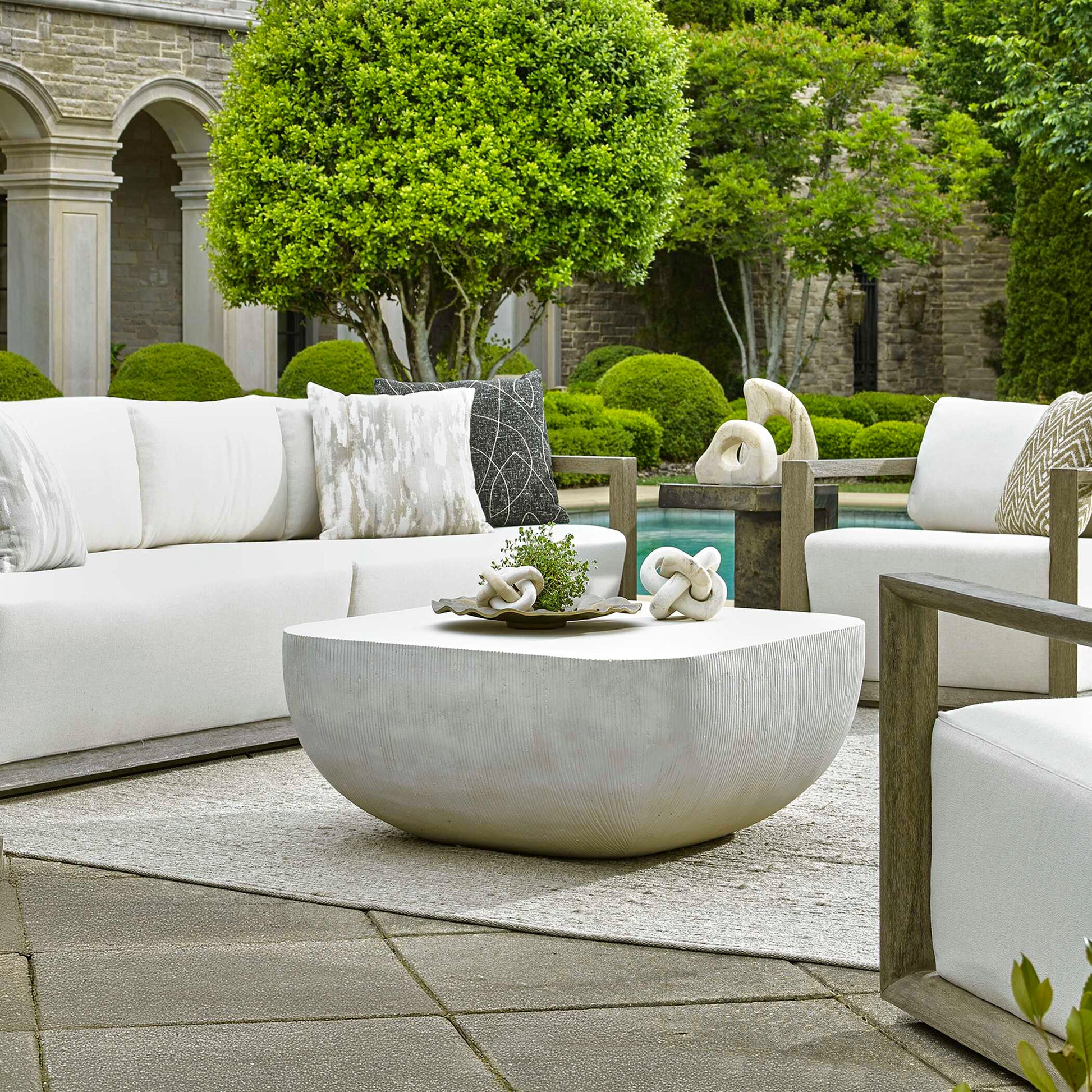 Uttermost Alma Concrete Outdoor Coffee Table