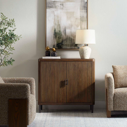 Uttermost Pinstripe Tambour 2 Door Cabinet