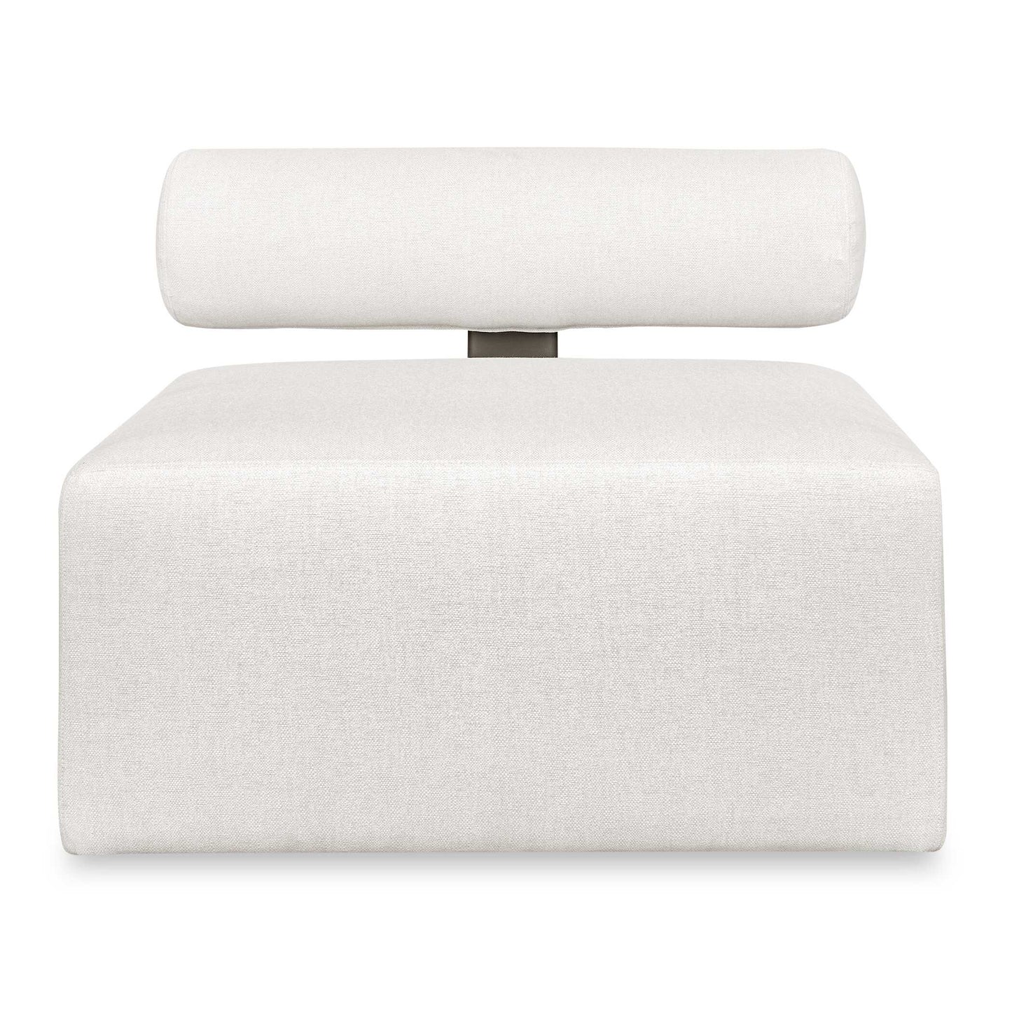 Uttermost Bolster Back White Armless Outdoor Sofa