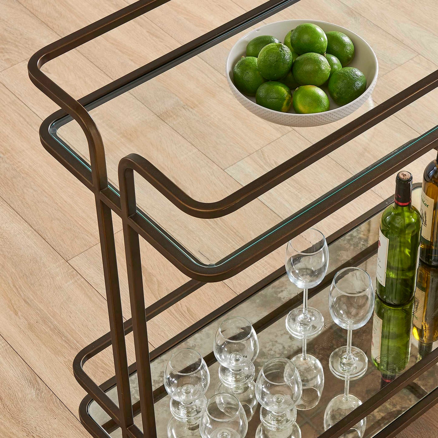 Uttermost Erivo Bronze Bar Cart