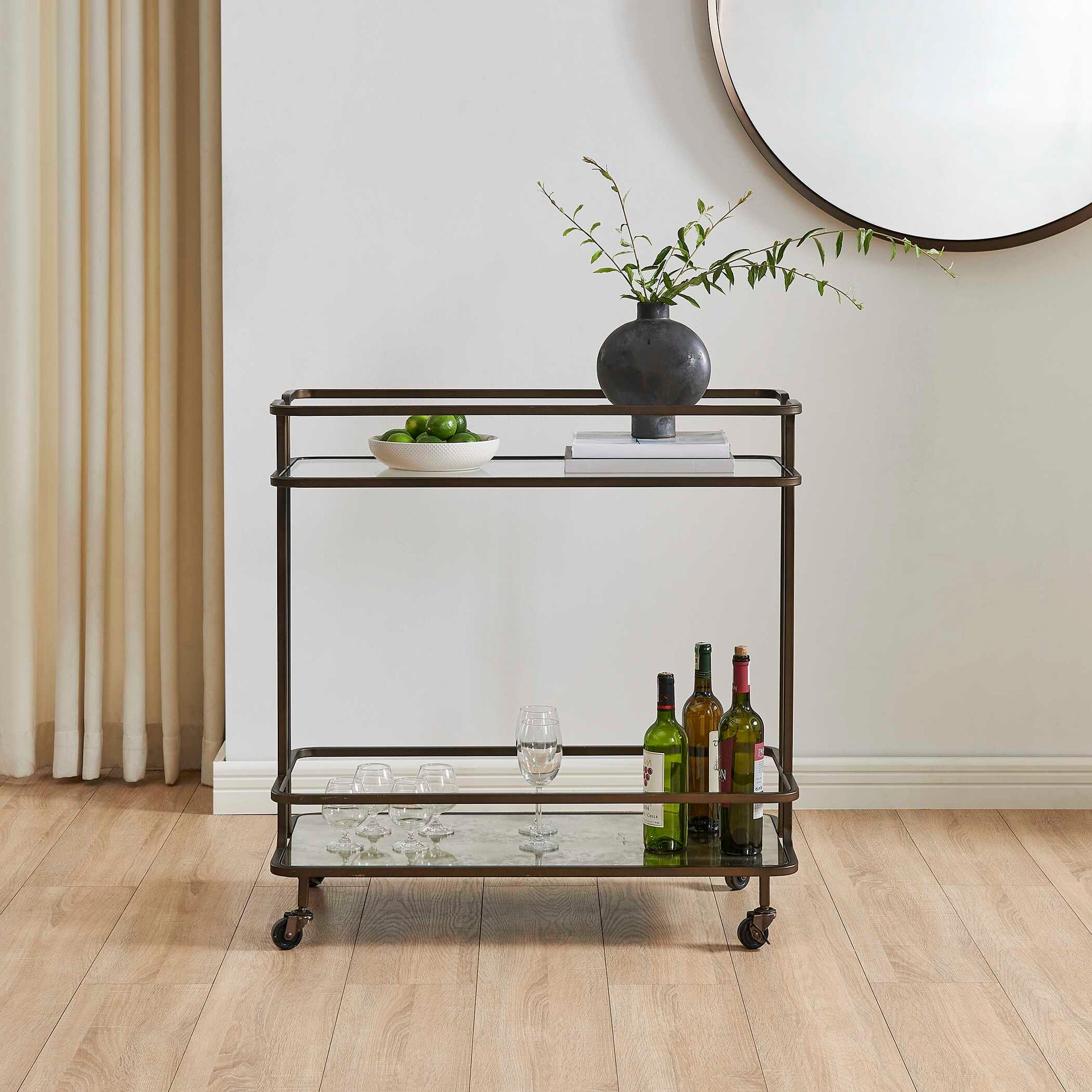 Uttermost Erivo Bronze Bar Cart
