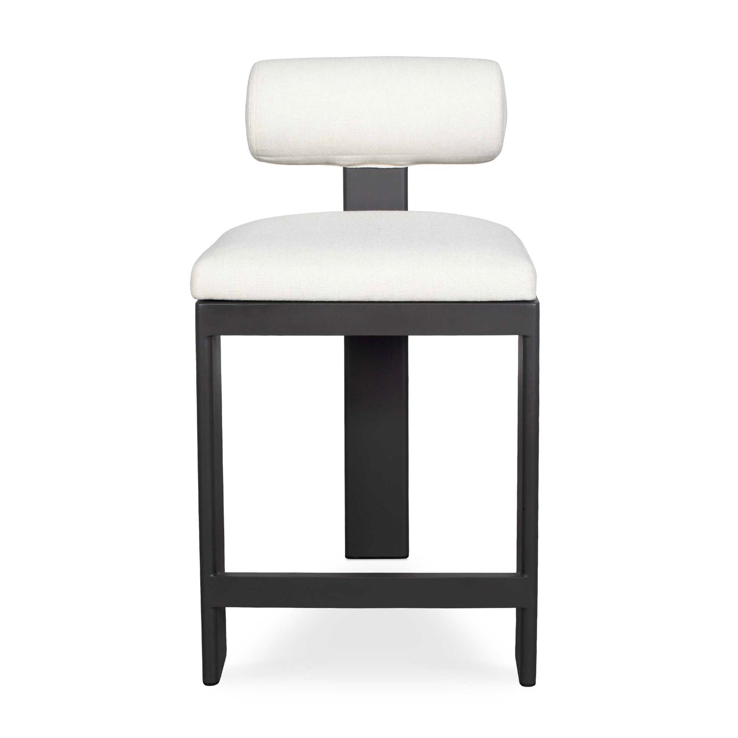 Uttermost Bolster Back White Outdoor Counter Stool
