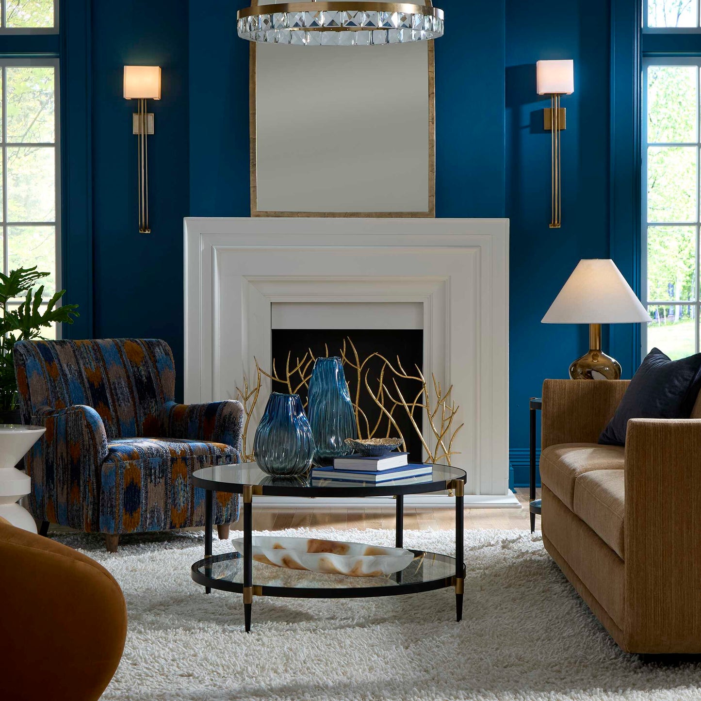 Uttermost Lainey Upholstered Ikat Armchair