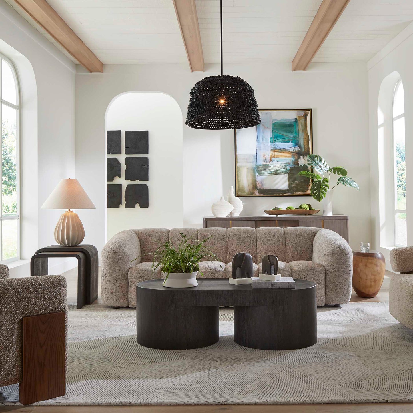 Uttermost Modella Upholstered Chenille Sofa