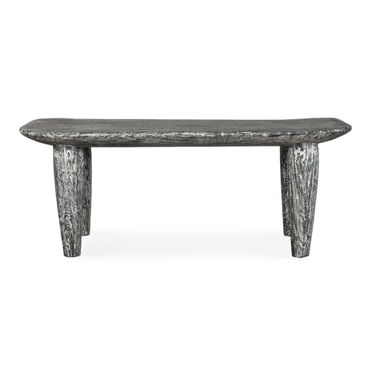 Uttermost Fade To Black Wood Bench - Black,White