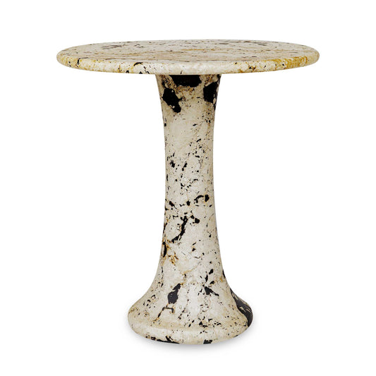 Uttermost Cadas Indoor-Outdoor Stone Side Table - Black,White