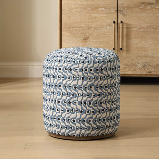 Uttermost Cas Blue Fabric Ottoman