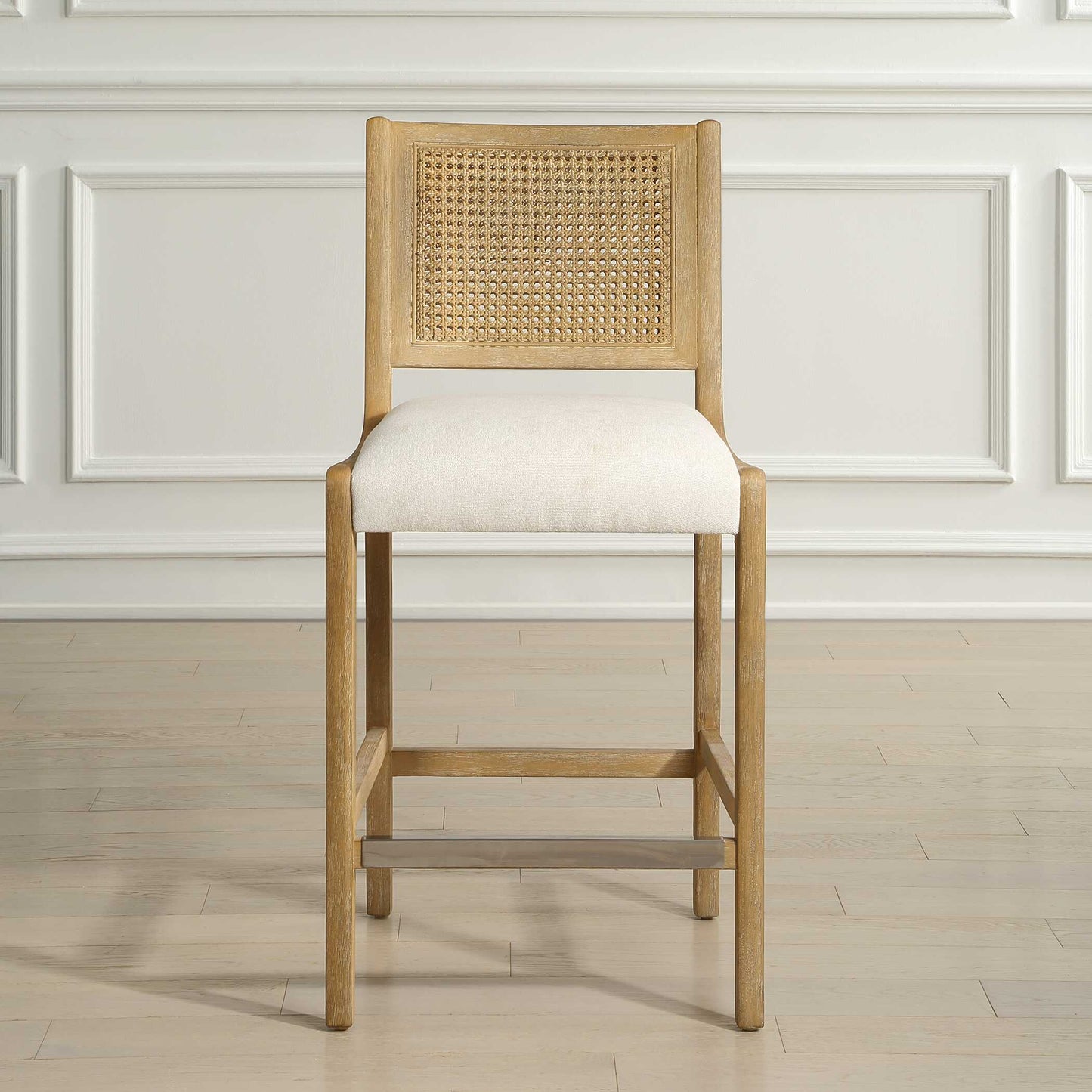 Uttermost Interweave Coastal Rattan Counter Stool