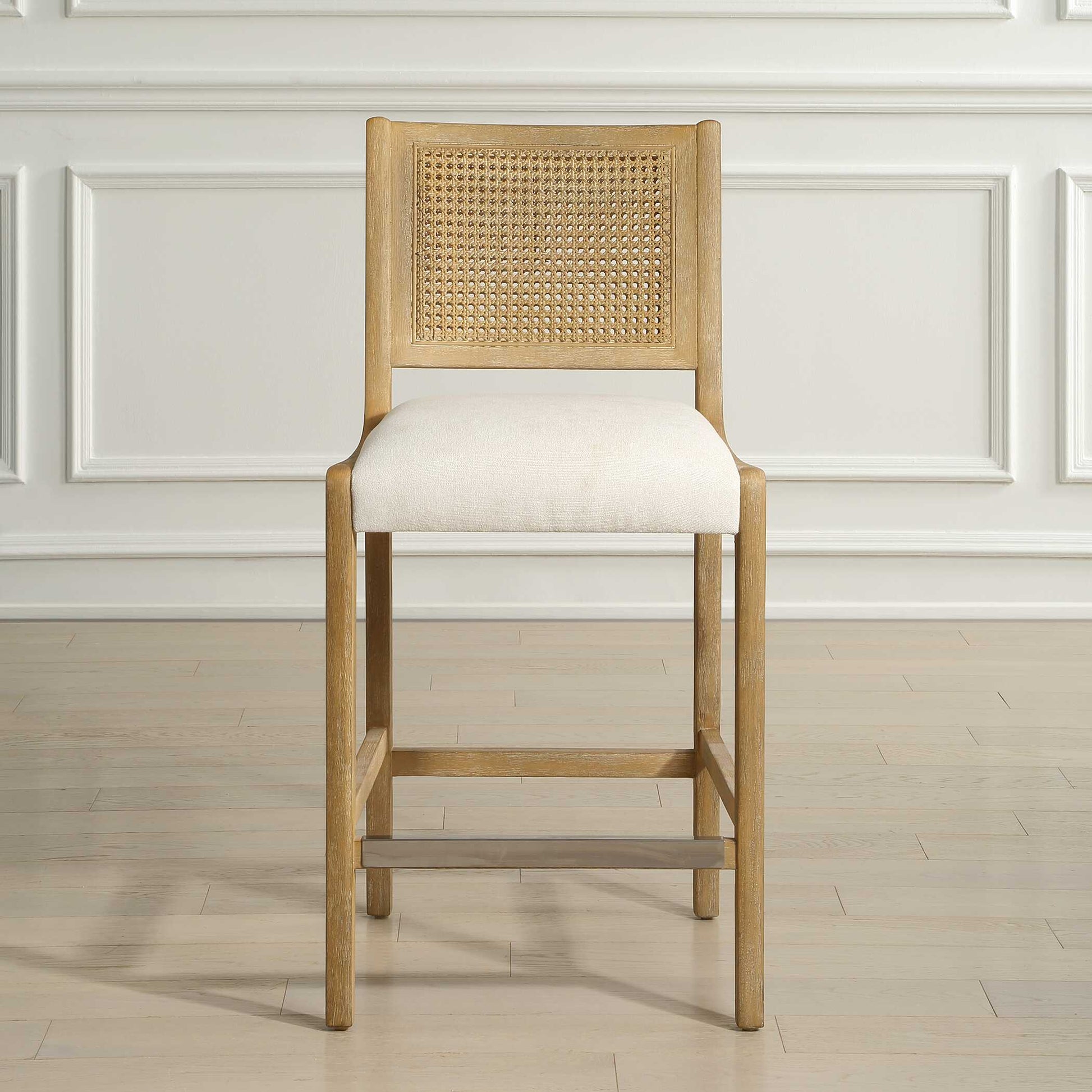 Uttermost Interweave Coastal Rattan Counter Stool