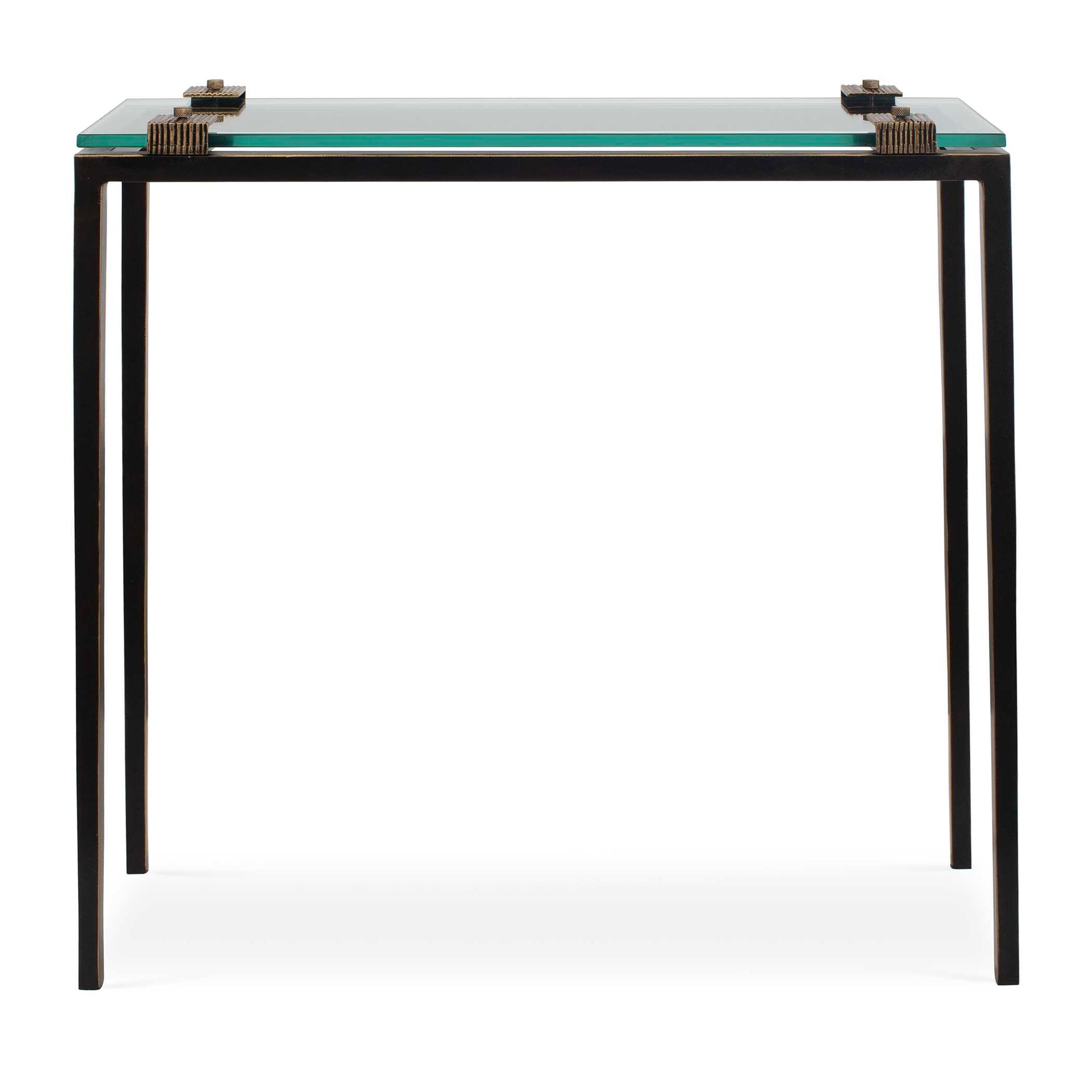 Uttermost Averona Glass Top Accent Table - Bronze