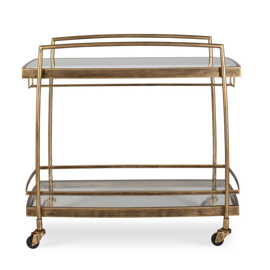 Uttermost Scarritt Antique Brass Bar Cart - Brass