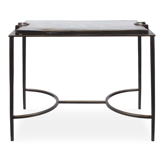 Uttermost Eisen Textured Glass Accent Table - nan