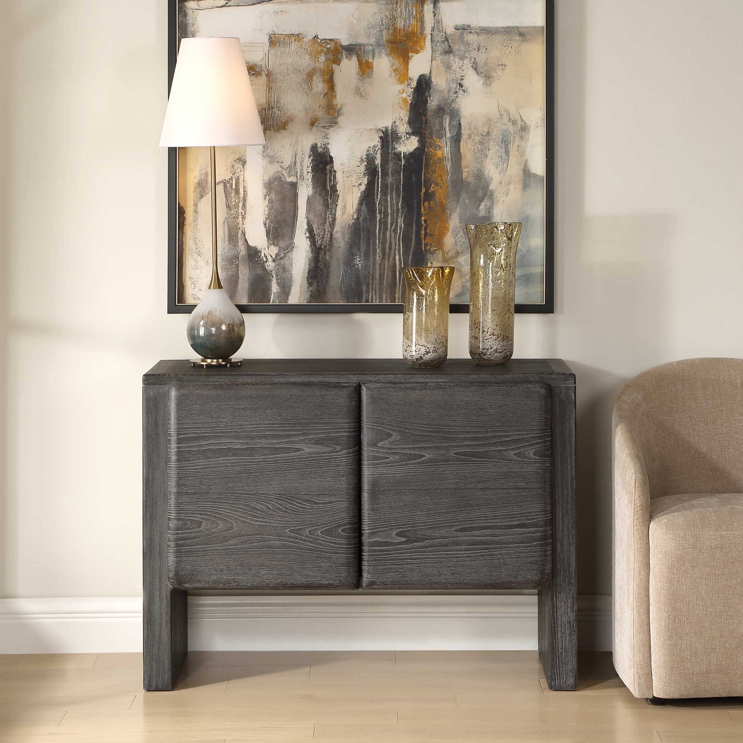 Uttermost Bierk Dark Stain 2 Door Cabinet