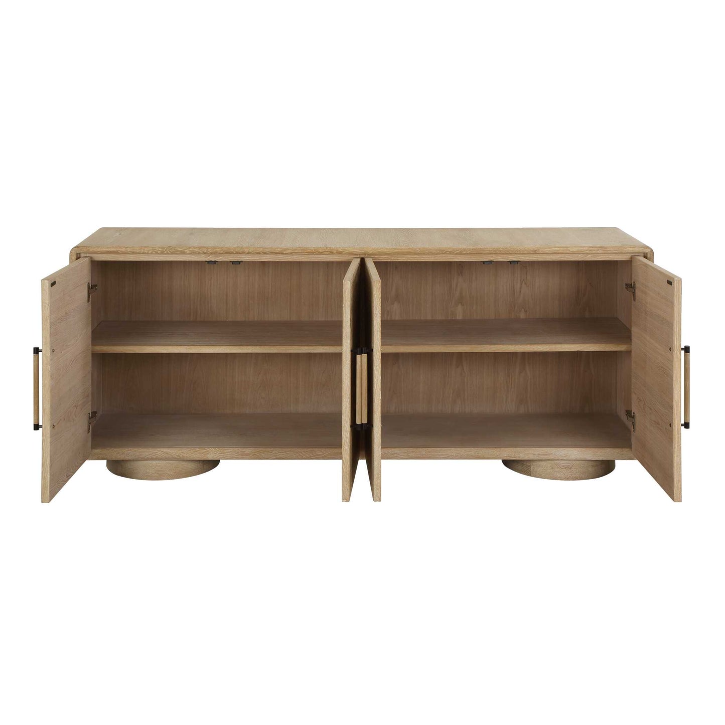 Uttermost Evanston 4 Door Natural Oak Cabinet
