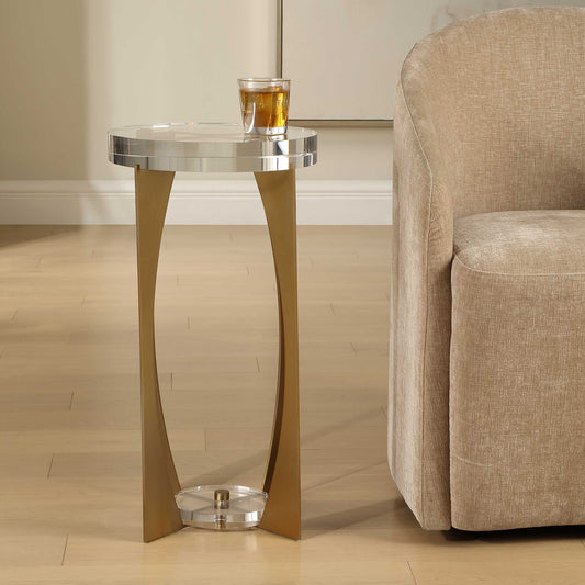 Uttermost Kolkata Brass Accent Table