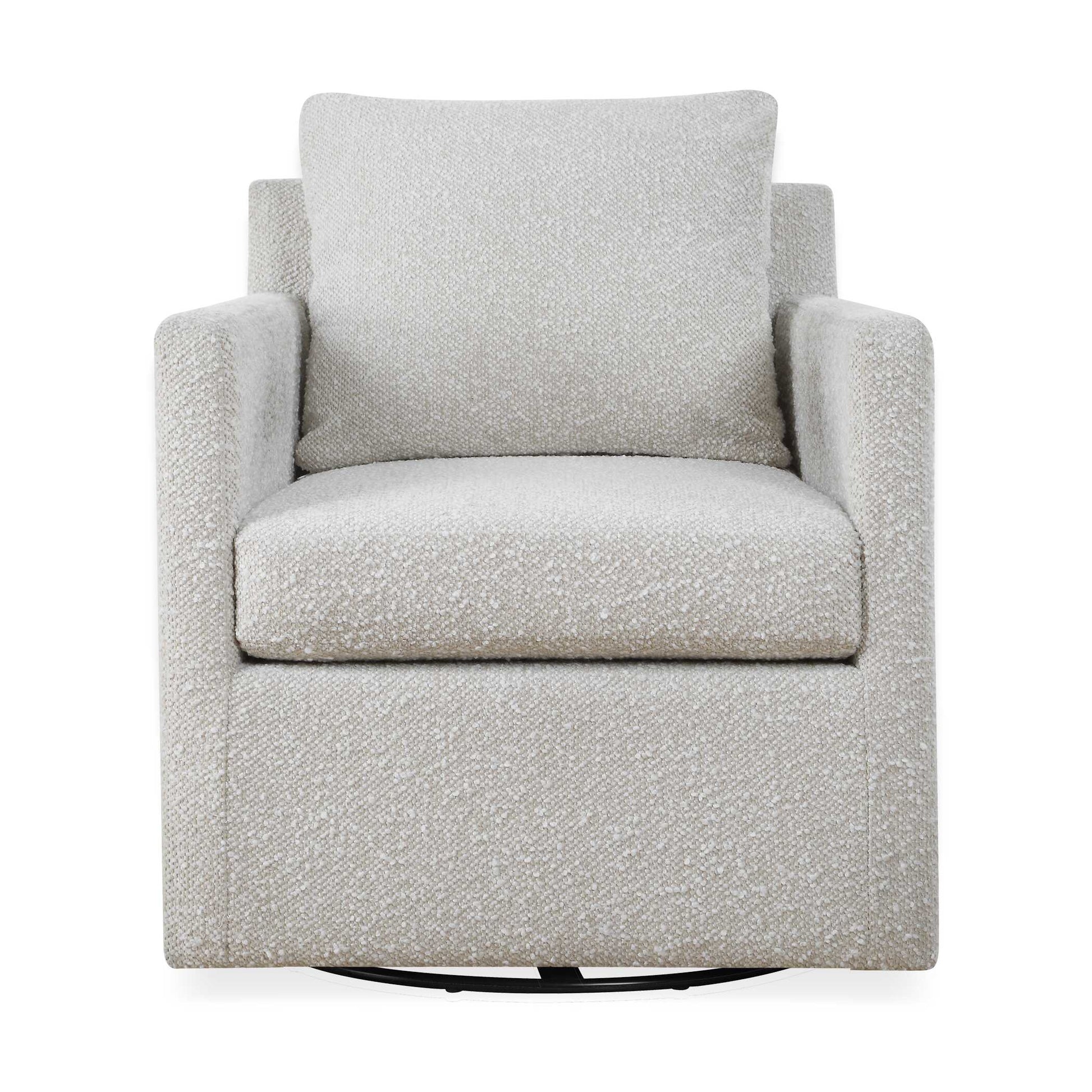 Uttermost Tisdell Cream Swivel/Glider Chair - White