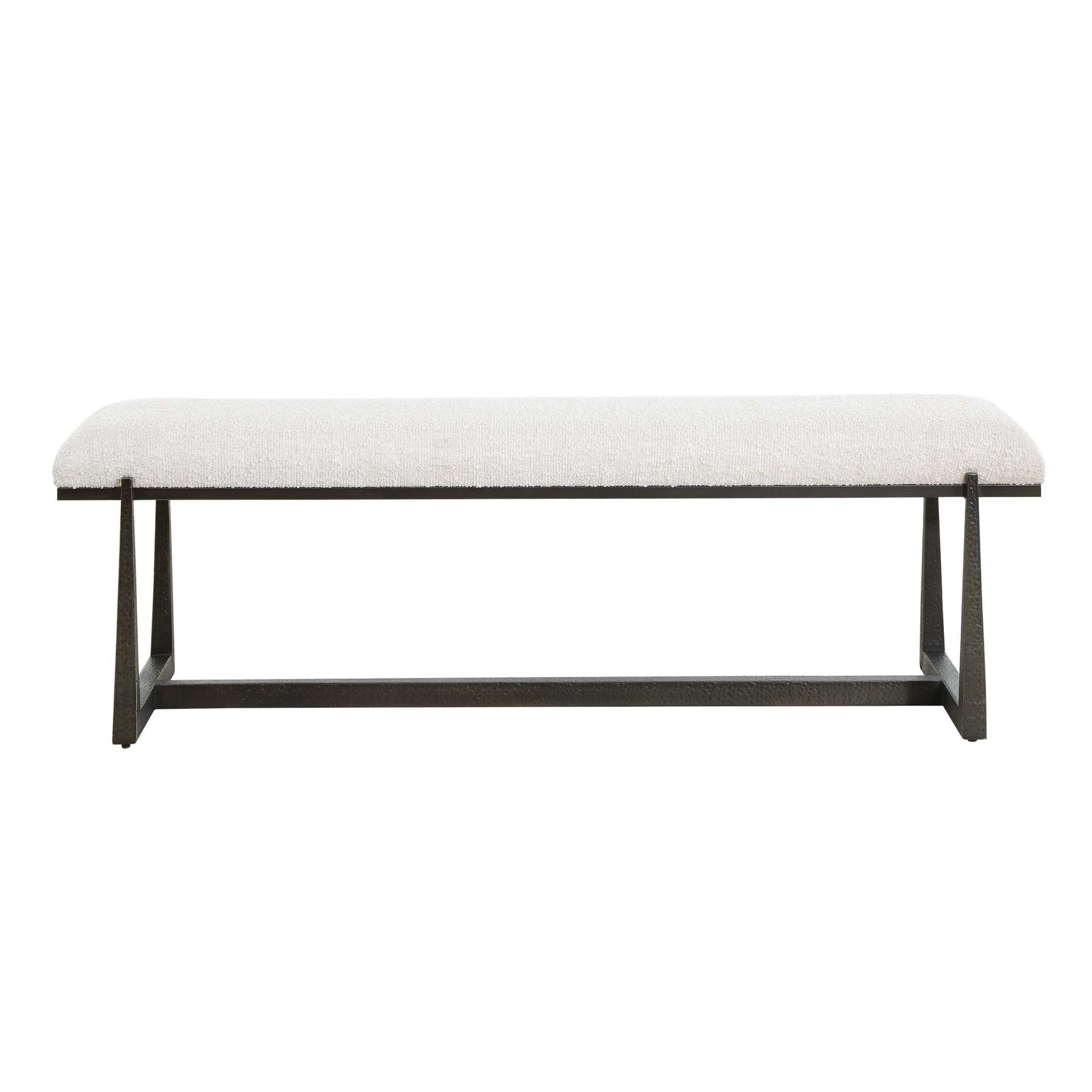 Uttermost Midas Black Long Bench - Black,White