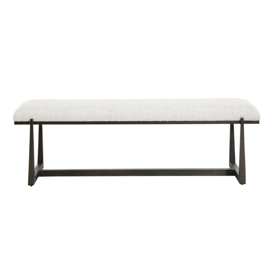 Uttermost Midas Black Long Bench - Black,White