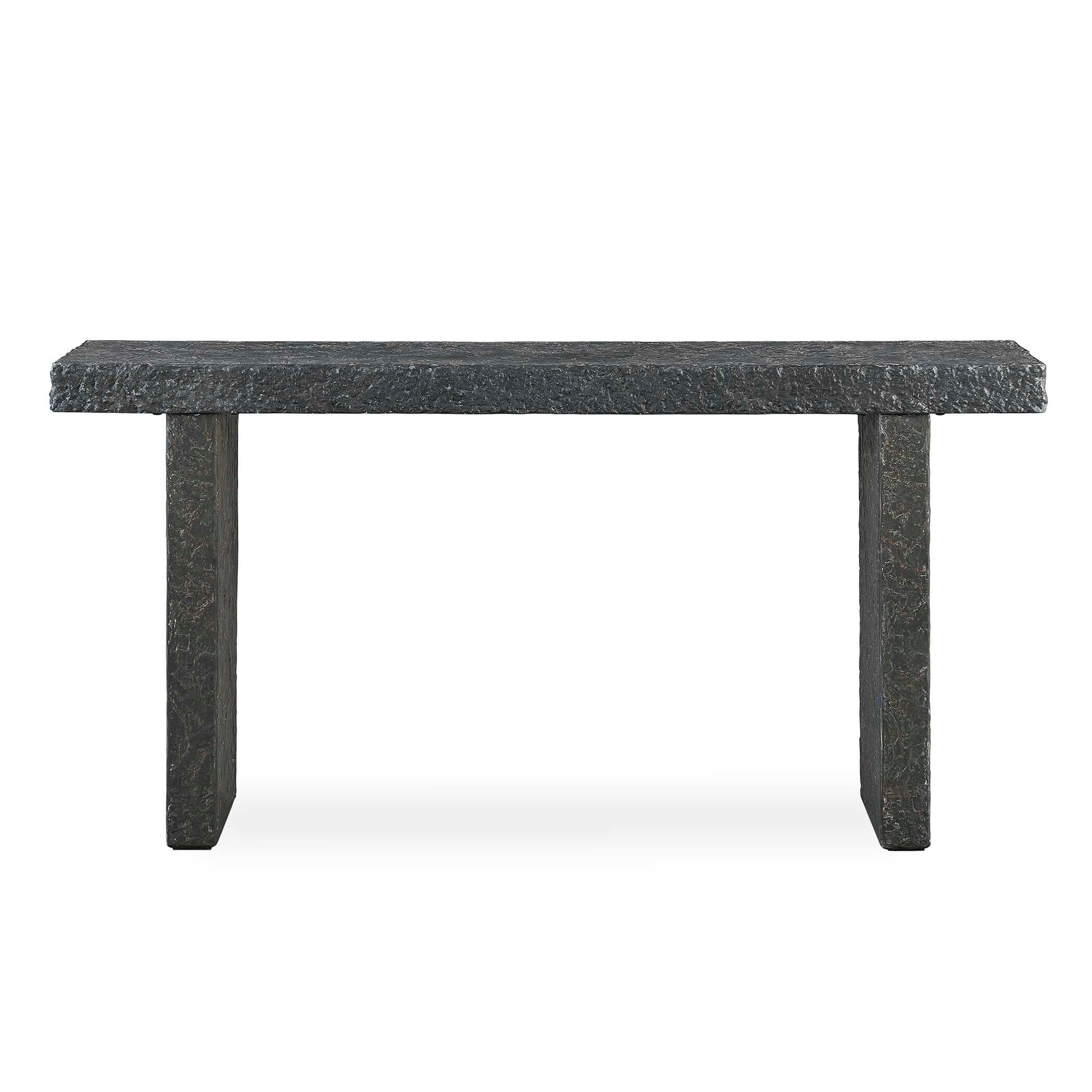 Uttermost Hagan Indoor-Outdoor Slate Console Table - Black,Brown