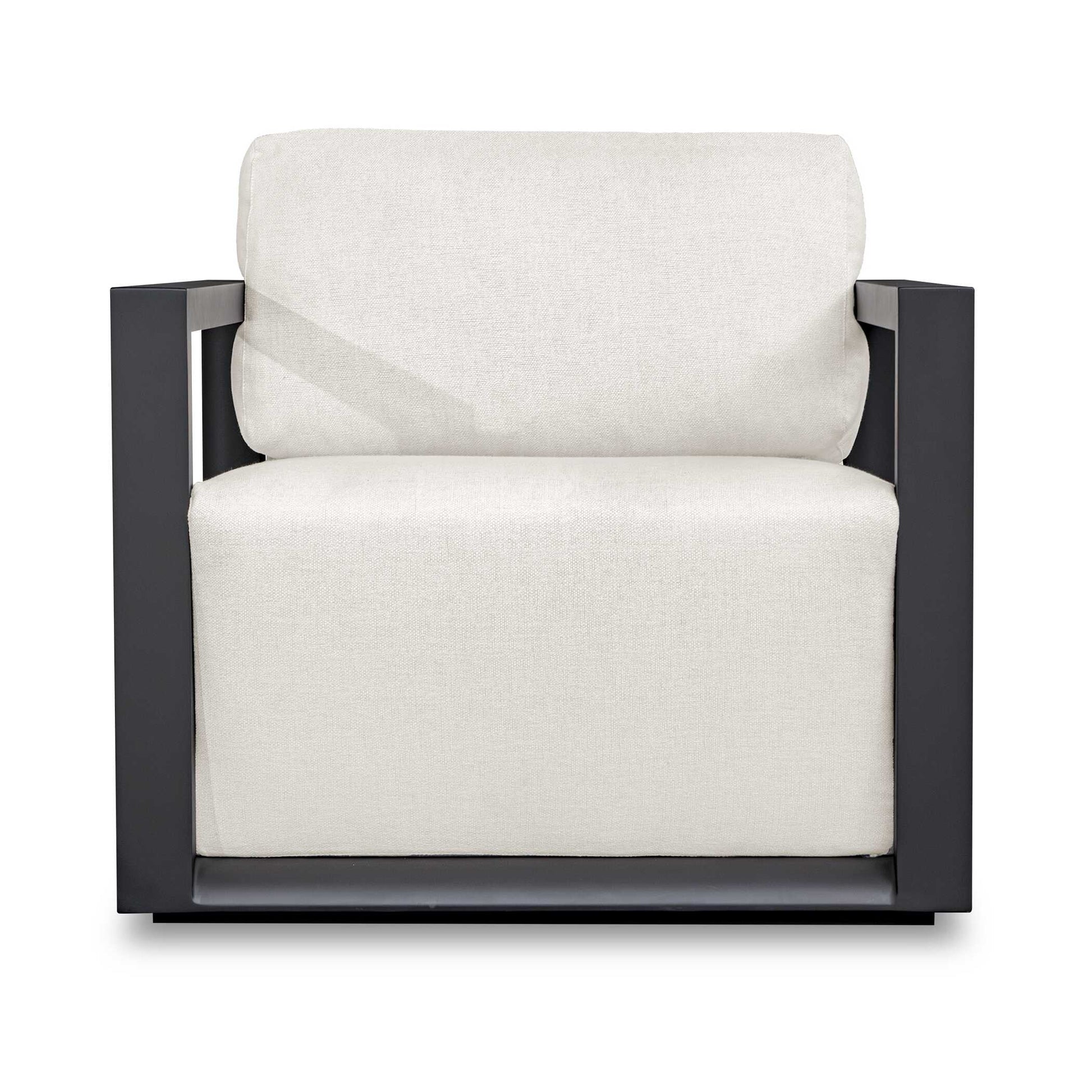 Uttermost Remsen Black/Oyster Outdoor Lounge Chair - Black