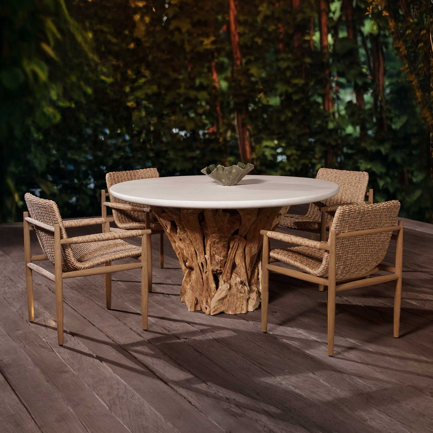 Uttermost Sumba Golden Flax Outdoor Dining Chair